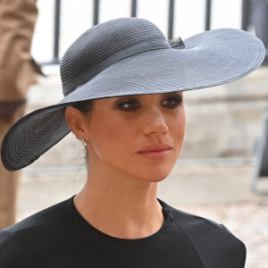 Meghan Markle, duchesse de Sussex - Arrivées au service funéraire à l'Abbaye de Westminster pour les funérailles d'Etat de la reine Elizabeth II d'Angleterre. © Geoff Pugh / PA via Bestimage 