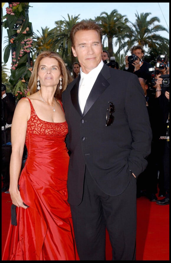 Arnold Schwarzenegger et Maria Shriver, tapis rouge du 56ème festival de Cannes