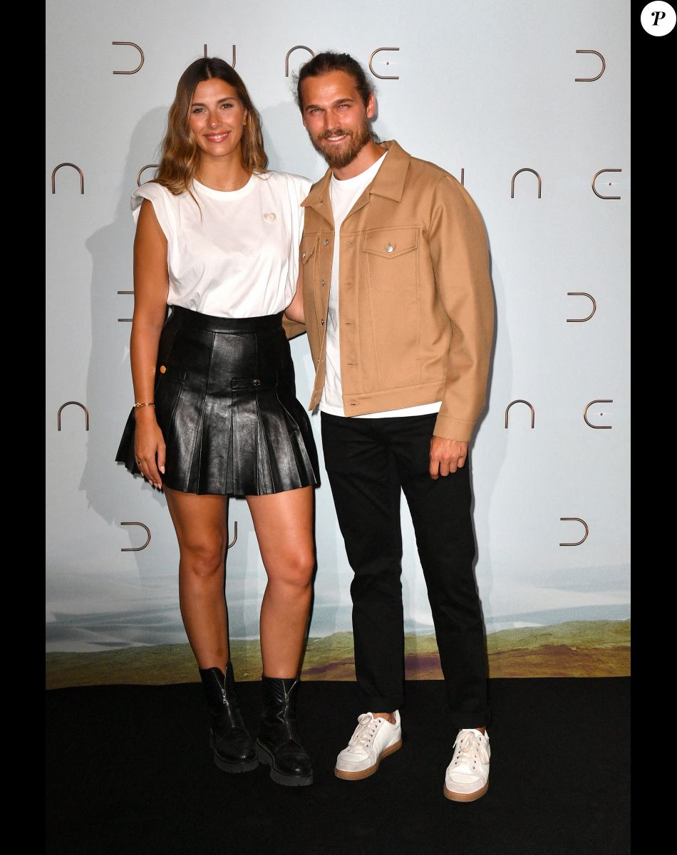 Camille Cerf et son compagnon Théo Fleury - Projection du film "Dune" au cinéma Le Grand Rex à Paris, le 6 septembre 2021. © Veeren/Bestimage