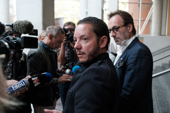 Jean-Baptiste Alary et Alexandre Martin, deux des trois avocats de Cédric Jubillar se rendant au palais de Justice de Toulouse pour l'audition de leur client le 23 septembre 2022