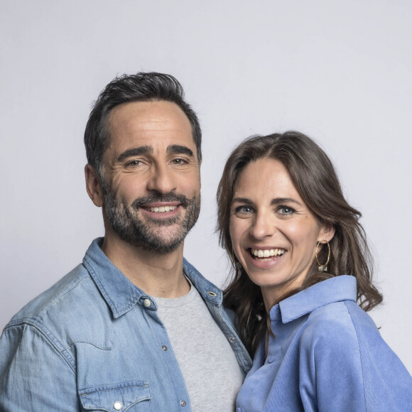 Exclusif - Florent Peyre et sa compagne Virginie Stref - Backstage - Enregistrement de l'émission "La Chanson secrète 11" à Paris, diffusée le 24 juin sur TF1. © Jacovides-Moreau / Bestimage