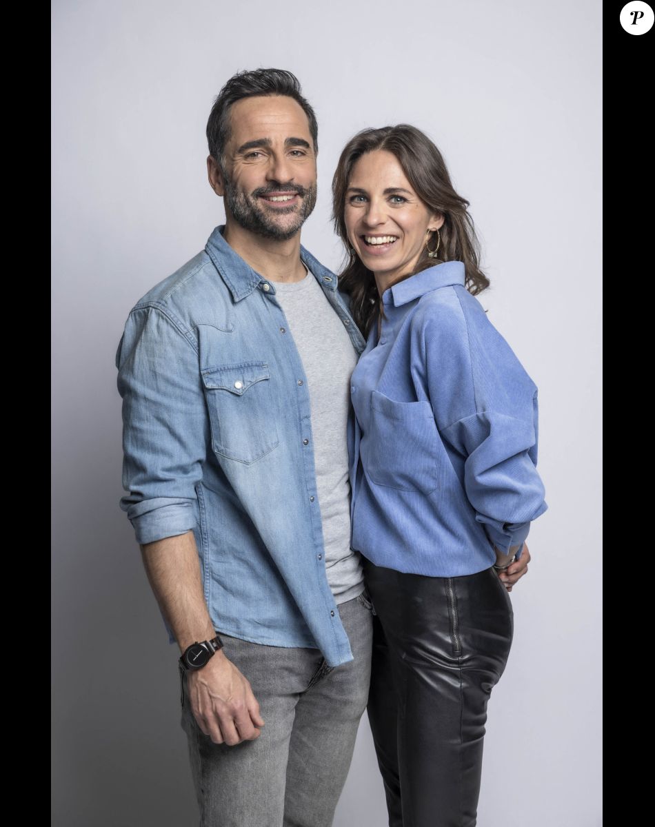 Exclusif - Florent Peyre et sa compagne Virginie Stref - Backstage - Enregistrement de l'émission "La Chanson secrète 11" à Paris, diffusée le 24 juin sur TF1. © Jacovides-Moreau / Bestimage