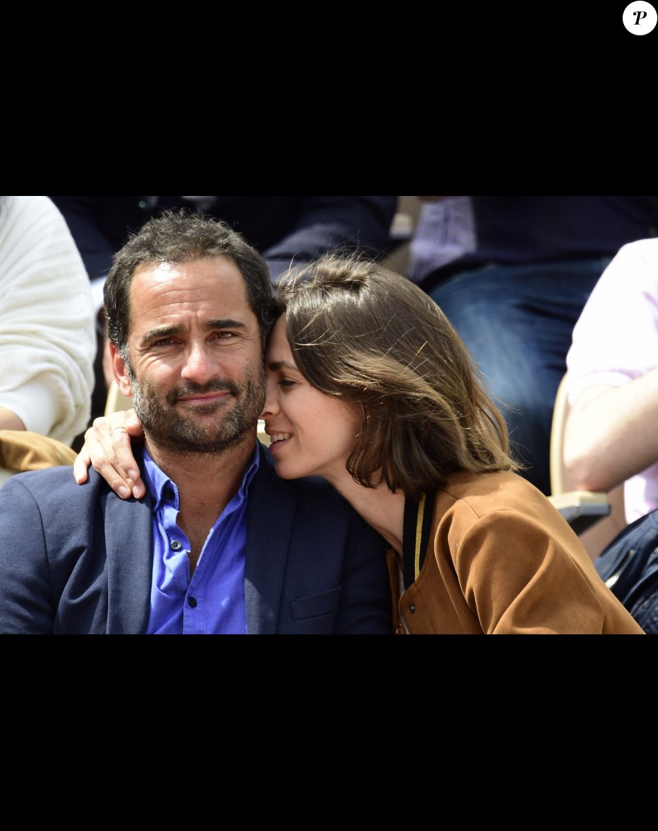 Florent Peyre et sa compagne Virginie dans les tribunes lors des internationaux de tennis de Roland Garros à Paris, France, le 3 juin 2019. © Jean-Baptiste Autissier/Panoramic/Bestimage