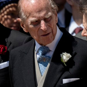 Le prince Philip, duc d'Edimbourg - Les invités arrivent à la chapelle St. George pour le mariage du prince Harry et de Meghan Markle au château de Windsor, le 19 mai 2018. 