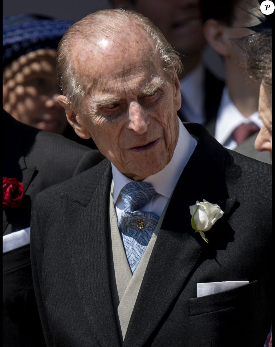 Le prince Philip, duc d'Edimbourg - Les invités arrivent à la chapelle St. George pour le mariage du prince Harry et de Meghan Markle au château de Windsor, le 19 mai 2018.