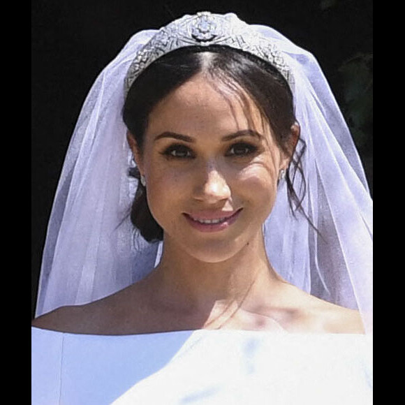 Meghan Markle, duchesse de Sussex, à la sortie de chapelle St. George au château de Windsor - Sortie après la cérémonie de mariage du prince Harry et de Meghan Markle en la chapelle Saint-George au château de Windsor, Royaume Uni, le 19 mai 2018. 