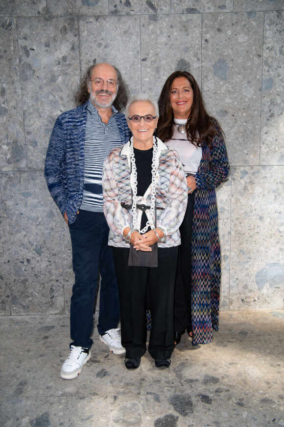 Luca Missoni, Rosita Missoni, Angela Missoni au défilé Missoni "Collection Prêt-à-Porter Printemps/Eté 2023" lors de la Fashion Week de Milan (MLFW), le 25 septembre 2022. 