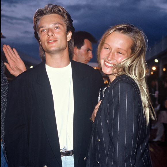 David Hallyday et Estelle Lefébure à Paris.