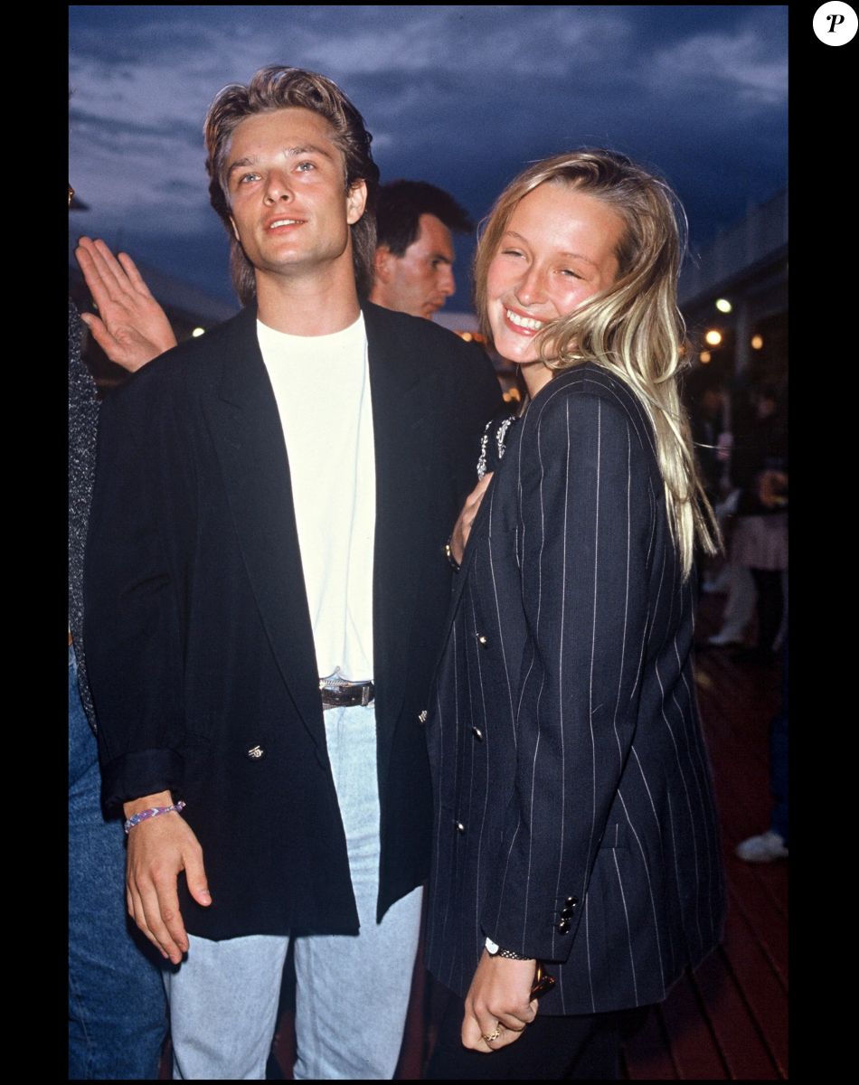 David Hallyday et Estelle Lefébure à Paris.