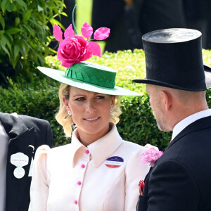 Zara Phillips (Zara Tindall) et son mari Mike Tindall lors du troisième jour "Ladies Day" de la Royal Ascot 2022 à l'hippodrome d'Ascot dans le Berkshire, Royaume Uni, le 16 juin 2022. 