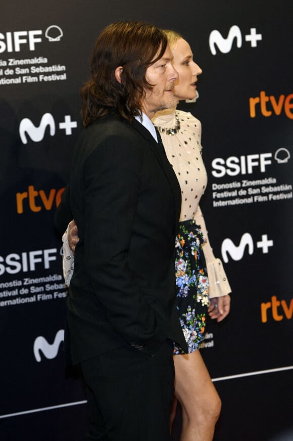 Norman Reedus et sa compagne Diane Kruger à la première de "Marlowe" au 70ème Festival du Film de Saint-Sébastien, le 24 septembre 2022. © Future-Image via Zuma Press/Bestimage 