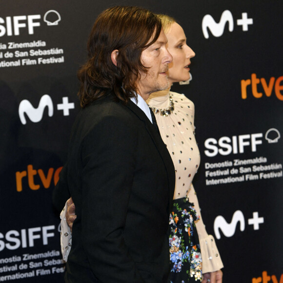 Norman Reedus et sa compagne Diane Kruger à la première de "Marlowe" au 70ème Festival du Film de Saint-Sébastien, le 24 septembre 2022. © Future-Image via Zuma Press/Bestimage 