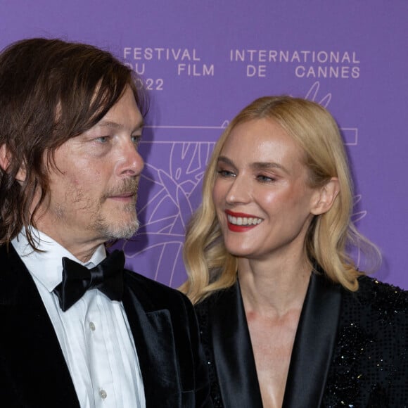 Norman Reedus et sa compagne Diane Kruger - Photocall du dîner du 75ème Festival International du Film de Cannes. Le 24 mai 2022 © Olivier Borde / Bestimage 