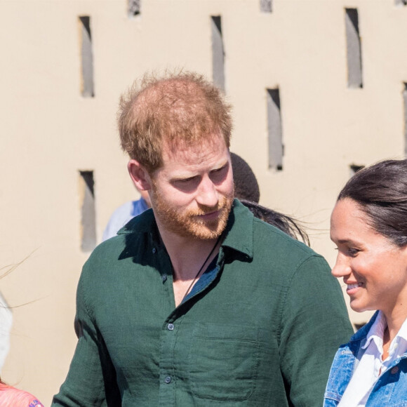 Le prince Harry, duc de Sussex, et Meghan Markle, duchesse de Sussex rencontrent les membres de "Waves for Change" au Cap lors de leur 2ème journée en Afrique du Sud. Le 24 septembre 2019