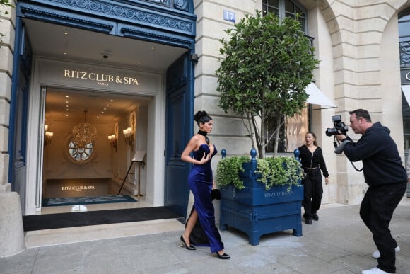 Kylie Jenner arrive au défilé de mode Schiaparelli Collection Femme Prêt-à-porter Printemps/Eté 2023 lors de la Fashion Week de Paris, France, le 29 septembre 2022. 