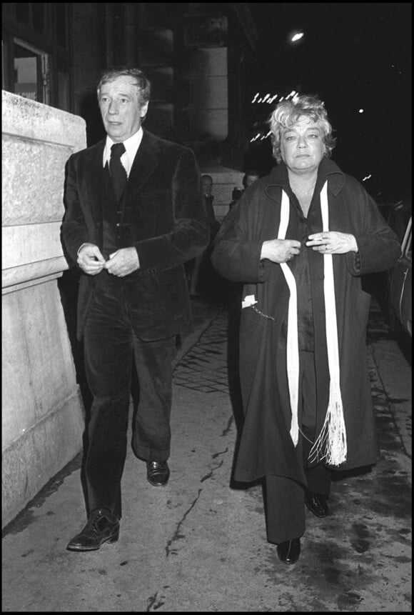 Simone Signoret et Yves Montand en 1976 à Paris