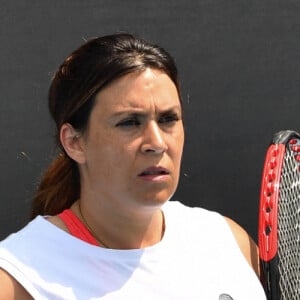 La coach de de la lettonne J.Ostapenko, Marion Bartoli lors d'un entraînement à l'Open d'Australie de tennis à Melbourne, Australie, le 21 janvier 2020. © Chryslene Caillaud/Panoramic/Bestimage 