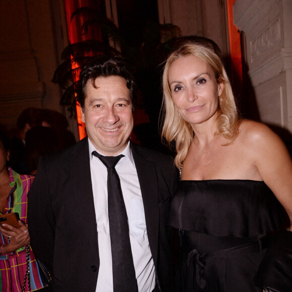 Laurent Gerra et sa femme Christelle Bardet - Moma Group fête son 10ème anniversaire à l'hôtel Salomon de Rothschild à Paris. © Rachid Bellak/Bestimage