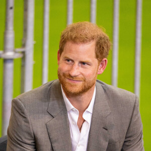 Le prince Harry, duc de Sussex, lors d'une conférence de presse pour l'événement Invictus Games Dusseldorf 2023 One Year to Go à Düsseldorf, Allemagne, le 6 septembre 2022. 