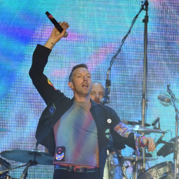 Chris Martin of Coldplay sur la scène du Forum à Inglewood, le 15 janvier 2022. 