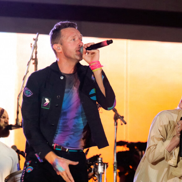 Chris Martin et Billie Eilish lors du concert Global Citizens 2021 au coeur de Central Park à New York City, New York, etats-Unis, le 25 septembre 2021. 
