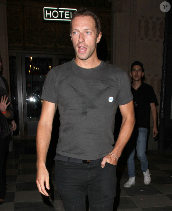 Chris Martin - People au concert de Coldplay à Los Angeles. 