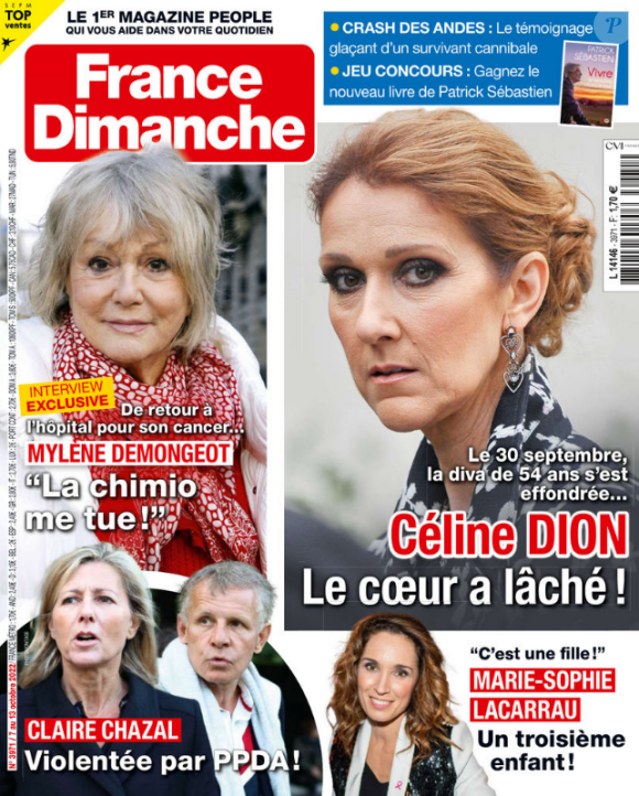 Magazine "France Dimanche", en kiosques vendredi 7 octobre 2022.