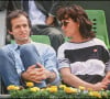 Jean-Jacques Goldman et Catherine Morlet lors du tournoi de Roland-Garros en 1990