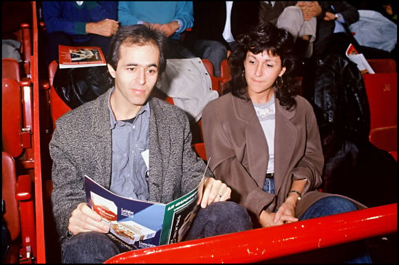 Jean-Jacques Goldman et Catherine Morlet lors de l'open de tennis de Paris-Bercy en 1990