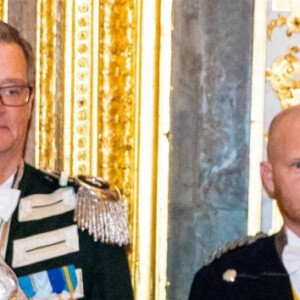 Le roi Willem Alexander des Pays-Bas, la princesse Victoria de Suède - Banquet d'état au palais royal de Stockholm en l'honneur de la famille royale des Pays-Bas le le 11 octobre 2022. 