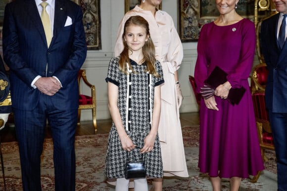 La princesse Estelle de Suède - La famille royale de Suède accueille le roi Willem-Alexander et de la reine Maxima des Pays-Bas au palais royal de Stockholm, Suède, le 11 octobre 2022. 