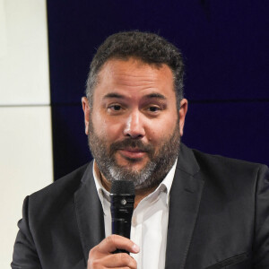 Bruce Toussaint - Conférence de presse de rentrée de BFM.TV à Paris le 5 septembre 2019. © Guirec Coadic / Bestimage.