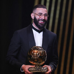 Karim Benzema sacré Ballon d'Or au théâtre du Ch$atelet à Paris. Photo by Gao Jing/Xinhua/ABACAPRESS.COM