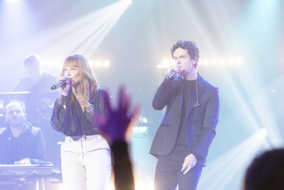 Exclusif - Natasha St-Pier et Michaël Gregorio - 10e édition du concert "Leurs voix pour l'espoir" à l'Olympia de Paris. Le 17 octobre 2022. © Pierre Perusseau / M. Ausset-Lacroix / Bestimage