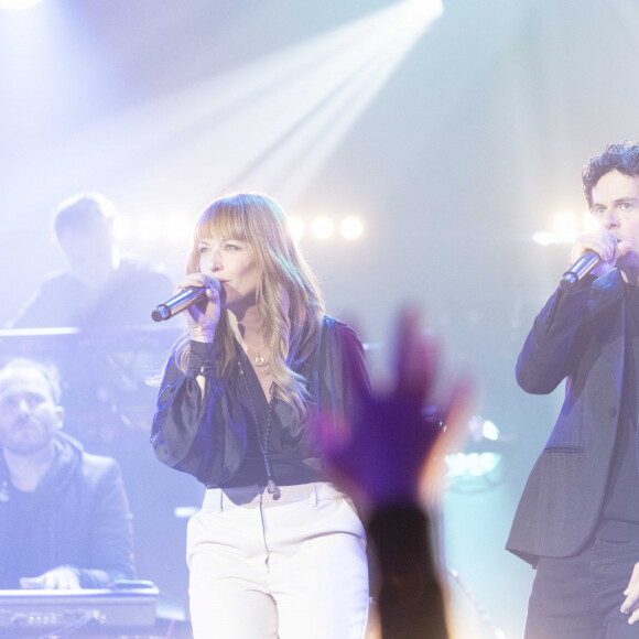 Exclusif - Natasha St-Pier et Michaël Gregorio - 10e édition du concert "Leurs voix pour l'espoir" à l'Olympia de Paris. Le 17 octobre 2022. © Pierre Perusseau / M. Ausset-Lacroix / Bestimage