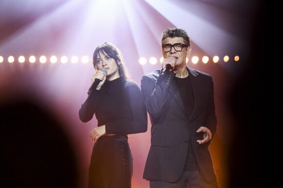 Exclusif - Marc Lavoine en duo avec Madimmi - 10e édition du concert "Leurs voix pour l'espoir" à l'Olympia de Paris. Le 17 octobre 2022. © Pierre Perusseau / M. Ausset-Lacroix / Bestimage