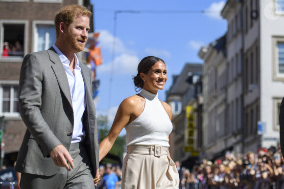 Le prince Harry et Meghan Markle participent à la conférence de presse des Invictus Games 2023 à Dusseldorf, Allemagne le 6 septembre 2022. © Imago / Panoramic / Bestimage 