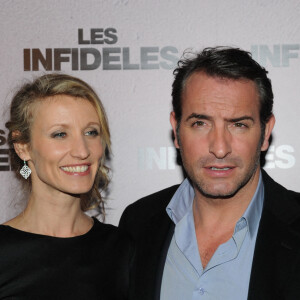 Alexandra Lamy et Jean Dujardin lors de l'avant-première des Infidèles à Paris le 14 février 2012
