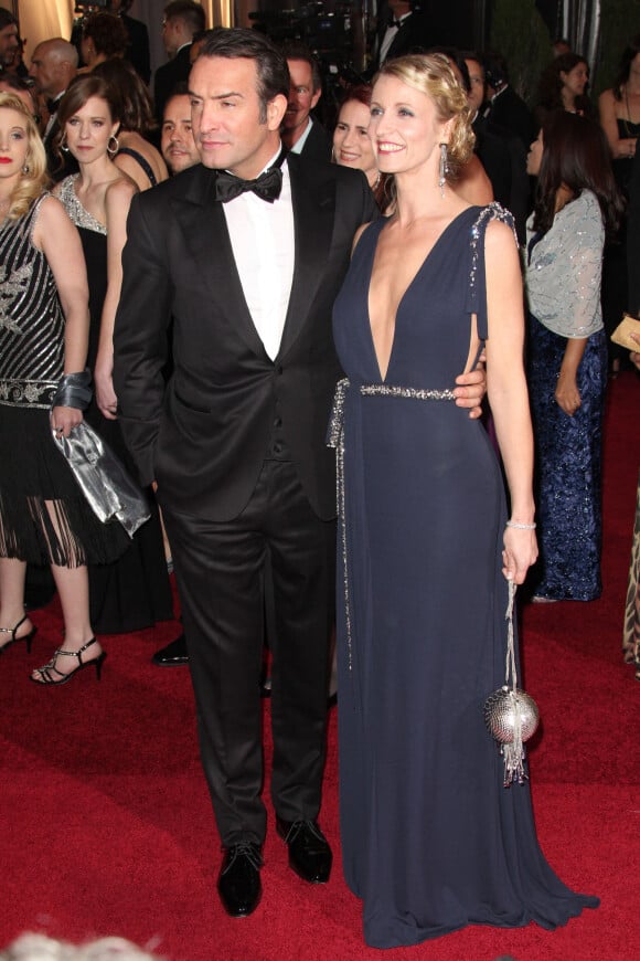 Alexandra Lamy et Jean Dujardin lors des Oscars 2012