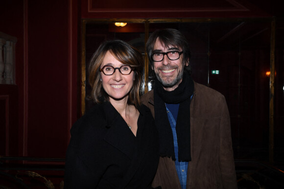 Exclusif - Alexia Laroche-Joubert et son compagnon Mathieu Grinberg - Générale du chanteur Amir Haddad, seul-en-scène dans la pièce "Sélectionné" mise en scène par S. Suissa au théâtre Edouard VII à Paris le 28 mars 2022. © Rachid Bellak/Bestimage