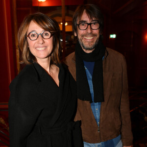 Exclusif - Alexia Laroche Joubert et son compagnon Mathieu Grinberg - Générale du chanteur Amir Haddad, seul-en-scène dans la pièce "Sélectionné" mise en scène par S. Suissa au théâtre Edouard VII à Paris le 28 mars 2022. © Veeren/Bestimage