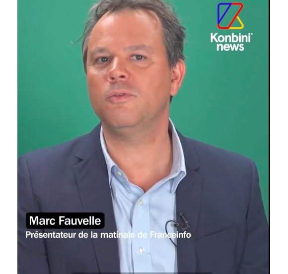 Marc Fauvelle, journaliste sur franceifo. L'arlarme à incendie s'est déclenchée en direct pendant son émission.