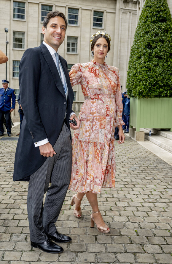 Jean-Christoph et Olympia Napoleon, mariage religieux de la princesse Maria Laura de Belgique et William Isvy en la Cathédrale des Sts Michel et Gudule à Bruxelles le 10 septembre 2022. 