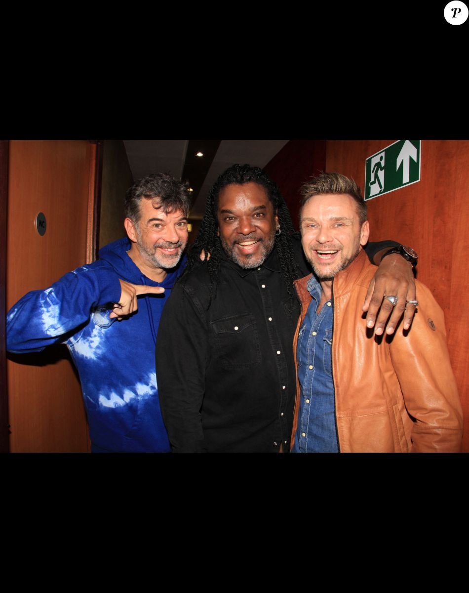 Exclusif - Stéphane Plaza, Anthony Kavanagh et Jeanfi Janssens - Personnalités au spectacle de A.Kavanagh "Happy" au Casino de Paris, après 5 ans d'absence. Le 21 octobre 2022 © Baldini / Bestimage