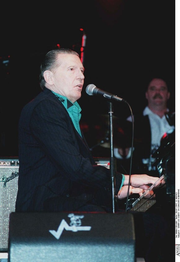 Jerry Lee Lewis en concert à Bayonne en 1997.