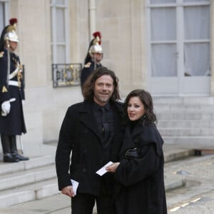 Tina Arena et Vincent - Dîner d'Etat en l'honneur du gouverneur australien Peter Cosgrove au palais de l'Elysée à Paris, le 26 avril 2016. © Alain Guizard/Bestimage 