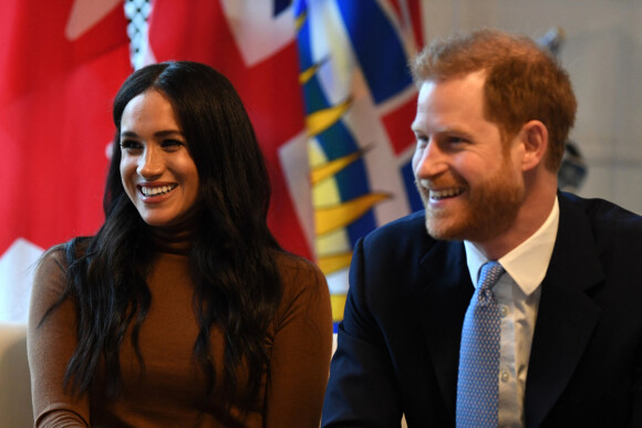Le prince Harry, duc de Sussex, et Meghan Markle, duchesse de Sussex, en visite à la Canada House à Londres. Le 7 janvier 2020