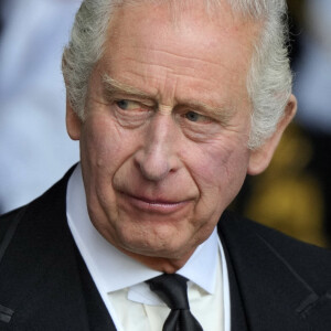 Le roi Charles III d'Angleterre - Sorties - Les deux Chambres du Parlement se réunissent pour une cérémonie de condoléances à Westminster Hall à Londres, suite au décès de la reine Elisabeth II d'Angleterre. Le 12 septembre 2022 