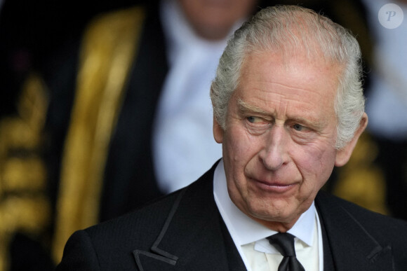 Le roi Charles III d'Angleterre - Sorties - Les deux Chambres du Parlement se réunissent pour une cérémonie de condoléances à Westminster Hall à Londres, suite au décès de la reine Elisabeth II d'Angleterre. Le 12 septembre 2022 