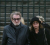 Eddy Mitchell et sa femme Muriel - Sorties de l'église de la Madeleine après les obsèques de Johnny Hallyday à Paris - Le 9 décembre 2017.
